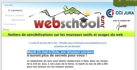 Mardi 21 mai &agrave; Dole, les r&eacute;seaux sociaux n&rsquo;auront plus de secrets pour vous ! &laquo; The Media Hall Company | Le num&eacute;rique et la ruralit&eacute; | Scoop.it
