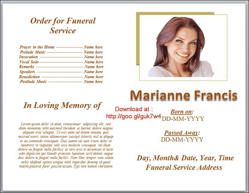 Funeral Program Verbiage Software Free Download plusfile