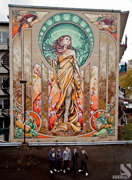 Massive Art Nouveau-Inspired Mural in Montreal - My Modern ...