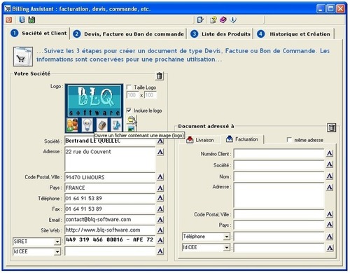 Logiciel Gratuit Billing Assistant Fr 2012 Facturation Electronique Licence Gratuite Devis Recu Commande Envoi Gratuit