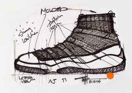 Air Jordan XI Original Sketches By Tinker Hatfield | The Authority In Sneaker News | Design for students | Scoop.it