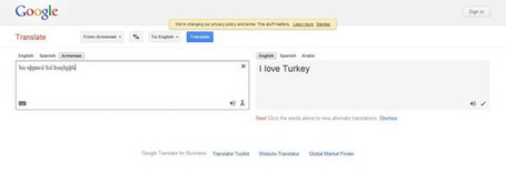 Google Explains Translation Glitch | Asbarez Armenian News | Metaglossia: The Translation World | Scoop.it