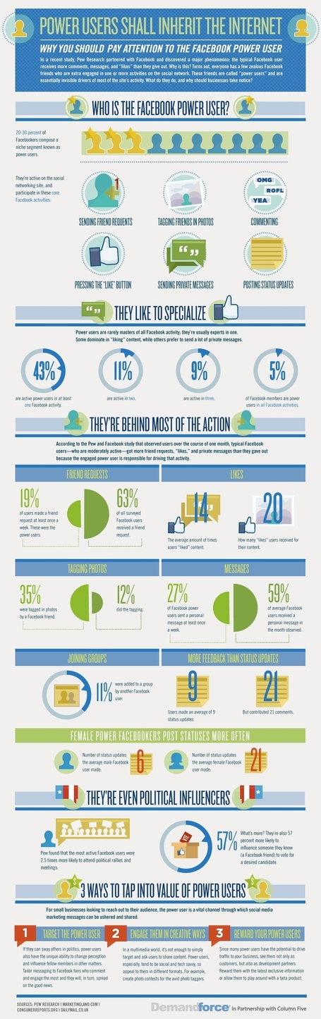 INFOGRAPHIC: How Would You Describe A Facebook Power User? | digital marketing strategy | Scoop.it