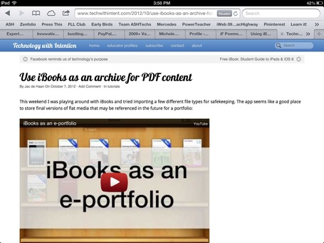 Technology with Intention | Use iBooks as an archive for PDF content | iPad Apps for Middle School | Scoop.it