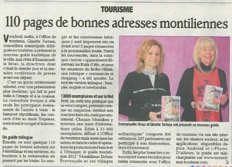 Conf&eacute;rence de presse Guide touristique 2013 | Emmanuelle RIVAS, ses passions, ses exp&eacute;riences, ses d&eacute;fis | Scoop.it