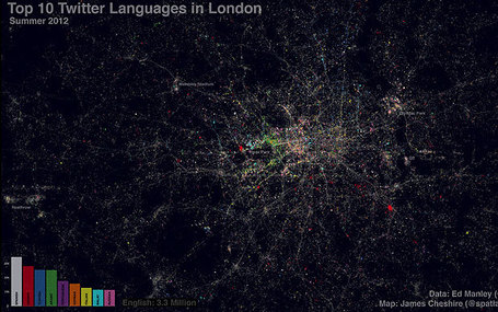 Twitter map of London shows 66 languages  - Telegraph | Internet 2013 | Scoop.it
