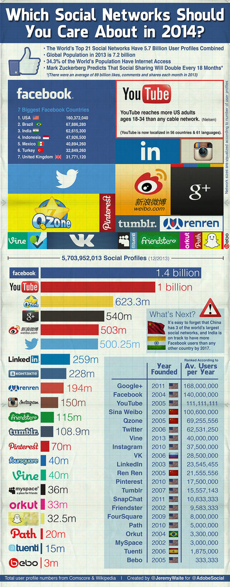 What Social Networks Should You Use in 2014? [INFOGRAPHIC] | visualizing social media | Scoop.it