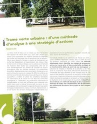 Publication A'urba Bordeaux - Trame verte urbaine : d’une méthode d’analyse à une stratégie d’actions | Veille territoriale AURH | Scoop.it