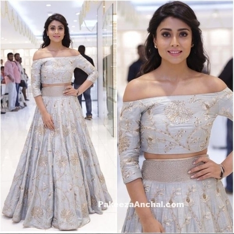 Shriya Saran in Mint Green Lehenga by Payal Singhal | Indian Fashion Updates | Scoop.it