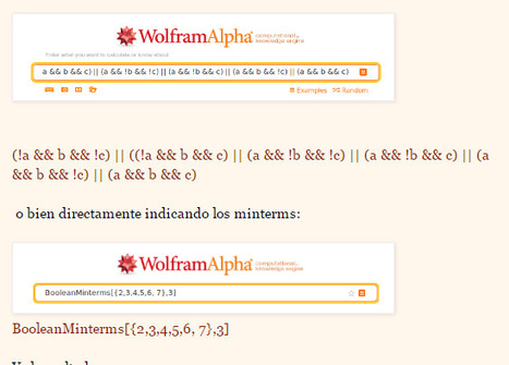 Simplificar funciones lógicas (circuitos digitales) con Wolfram Alpha | tecno4 | Scoop.it