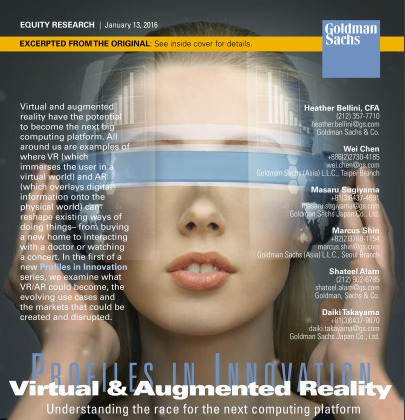 Goldman Sachs Virtual and Augmented Reality Report - Jan. 2016 | Virtual Reality & Augmented Reality Network | Scoop.it
