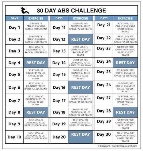 Abs Workout At Home Images 30 Day Challenge F