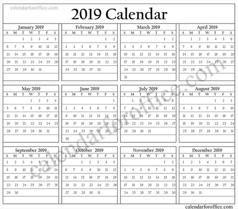 2019 Year Calendar Template from img.scoop.it