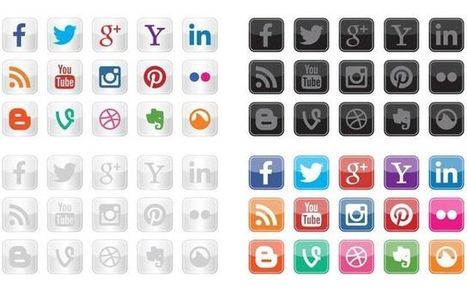 Social Icon Vectors: set de iconos vectoriales gratuitos para social media | TIC & Educación | Scoop.it