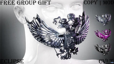 Double-Headed Eagle Chrome Mask August 2026 Group Gift by ECLIPSE | Teleport Hub - Second Life Freebies | Second Life Freebies | Scoop.it