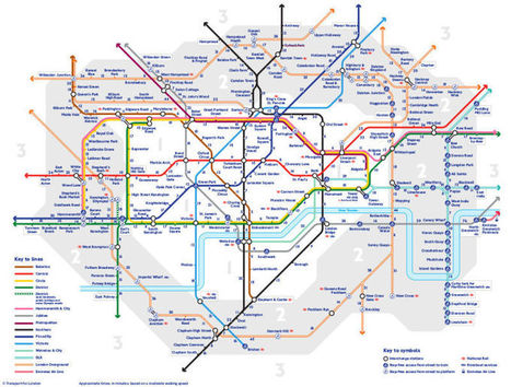 New London tube map shows how long it takes to walk, not ride a tain | consumer psychology | Scoop.it
