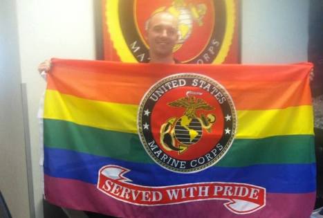 Gay Marine Receives Rainbow Flag On Last Day Of Service | PinkieB.com | LGBTQ+ Life | Scoop.it