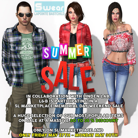 Memorial Day Sale - SL MARKETPLACE Only! | 亗  Second Life Fashion Addict  亗 | Scoop.it