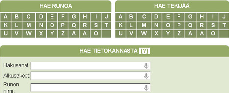 Runotietokanta - Etusivu | 1Uutiset - Lukemisen tähden | Scoop.it