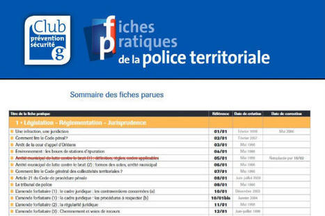 Fiches pratiques de la police territoriale | Veille juridique du CDG13 | Scoop.it