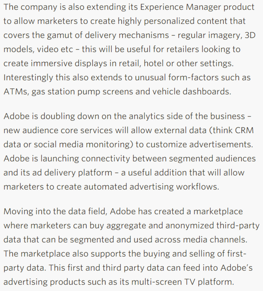 Adobe Rolls Out Marketing Cloud Announcements - Forbes | The MarTech Digest | Scoop.it