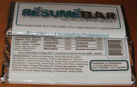 Your resume on a candy bar! | Effective Resumes | Scoop.it