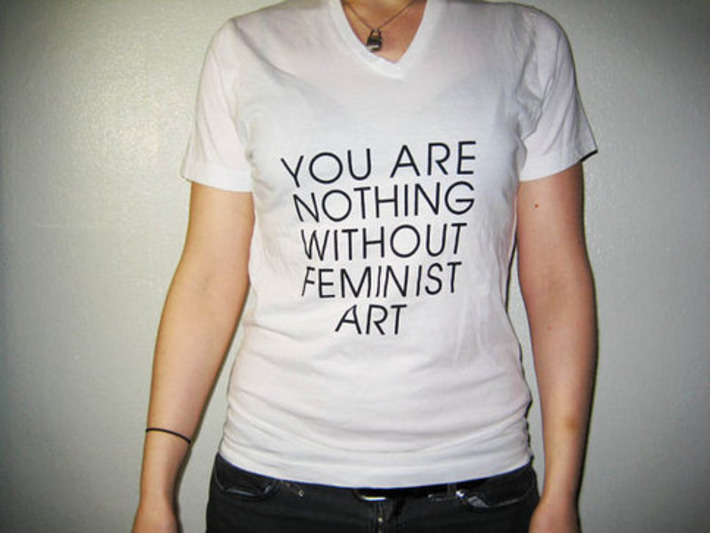 Small Feminist Art V Neck by MODERNWOMEN on Etsy | Dare To Be A Feminist | Scoop.it