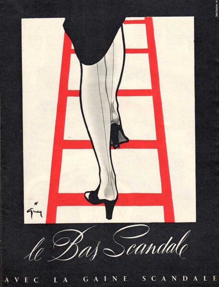 1952 Scandale stockings print ad | A Marketing Mix | Scoop.it