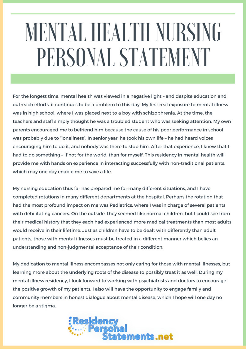 examples of nursing personal statements for uni