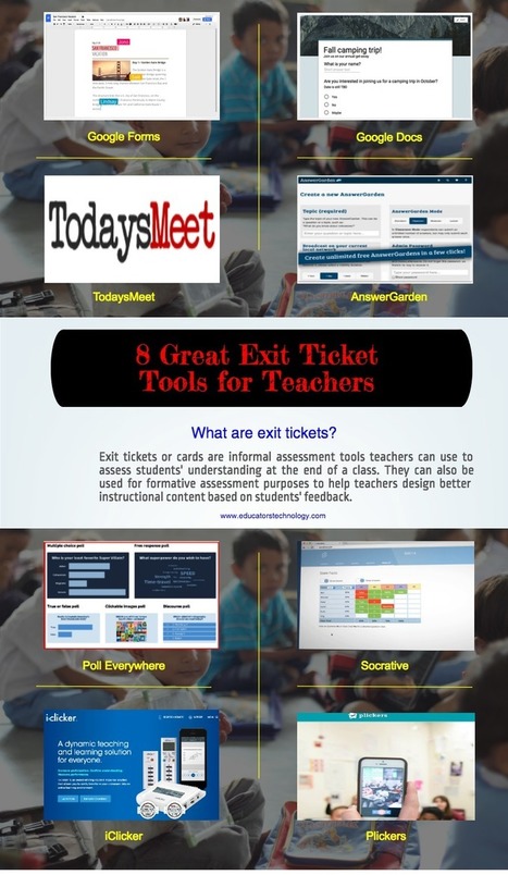8 Great Exit Ticket Tools to Try Out in Class curated by Educators' technology | iGeneration - 21st Century Education (Pedagogy & Digital Innovation) | Scoop.it