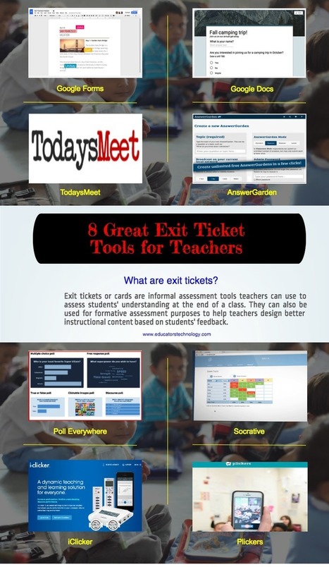 8 Great Exit Ticket Tools to Try Out in Class curated by Educators' technology | iGeneration - Humane Use of Technology in an AI world (Pedagogy & Digital Innovation) | Scoop.it