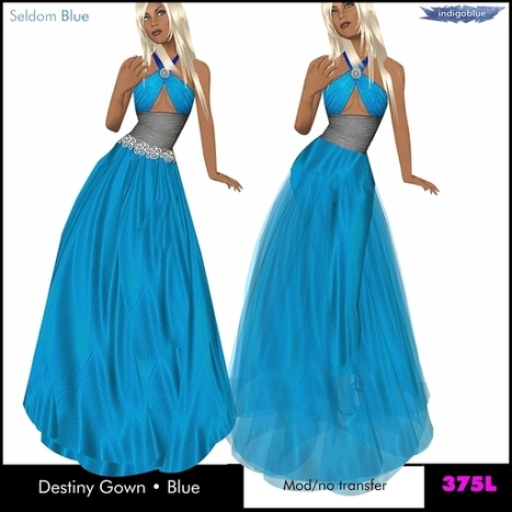 Destiny Gown Blue by SELDOM BLUE | Teleport Hub | Second Life Freebies | Scoop.it