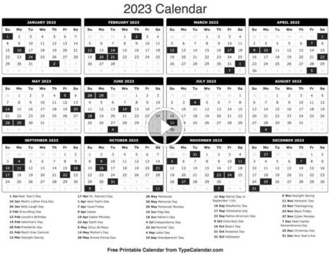2023 Calendar: Printable Calendar 2023 With Holidays | Printable Calendars 2023 | Scoop.it
