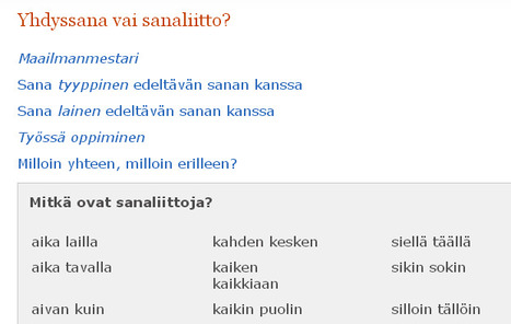 Kotimaisten kielten keskus :: Yhdyssana vai sanaliitto? | 1Uutiset - Lukemisen tähden | Scoop.it