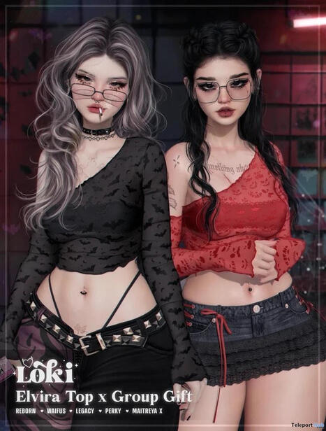 Elvira Top October 2026 Group Gift by Loki | Teleport Hub - Second Life Freebies | Second Life Freebies | Scoop.it