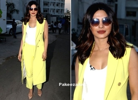 Priyanka Chopra at The Kapil Sharma Show, #ActressInPants, #ActressInYellowDresses, #BollywoodActress, #BollywoodDesignerDresses, #CelebrityDresses, #DesignerWear, #IndianFashionDesigners, #Loubout... | Indian Fashion Updates | Scoop.it