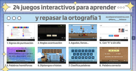 AYUDA PARA MAESTROS: 24 juegos interactivos para aprender y repasar las reglas de ortografía | Educación Siglo XXI, Economía 4.0 | Scoop.it