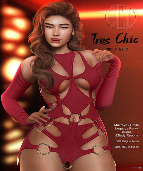 Riuka Outfit Red Tres Chic Event August 2022 Group Gift by E-Clipse Design | Teleport Hub - Second Life Freebies | Second Life Freebies | Scoop.it