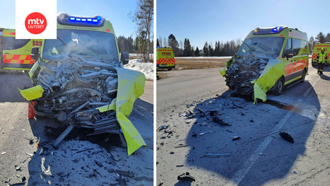 Ambulanssi rys&auml;ytti potilas kyydiss&auml; p&auml;in per&auml;k&auml;rry&auml; Siikajoella &ndash; h&auml;lytysteht&auml;v&auml; toi armoa | Lehti | Scoop.it