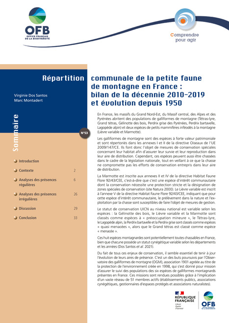 Répartition communale de la petite faune de montagne en France : bilan de la décennie 2010-2019 et évolution depuis 1950 | Biodiversité | Scoop.it