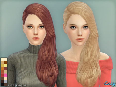 Sims 4 : Cazy's Last Call Hairstyle (TSR) | Les Sims | Scoop.it
