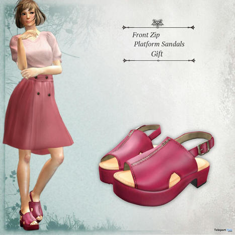 Front Zip Platform Sandals June 2021 Group Gift by S@BBiA | Teleport Hub - Second Life Freebies | Second Life Freebies | Scoop.it