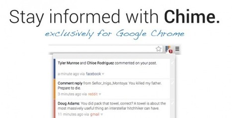 Chime – Notificaciones de Gmail, Facebook, Twitter, Flickr, LinkedIn y otros dentro de Chrome | TIC & Educación | Scoop.it