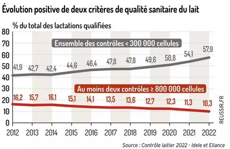 Contrôle laitier 2022 : l’amélioration de la situation cellulaire se poursuit | Lait de Normandie... et d'ailleurs | Scoop.it