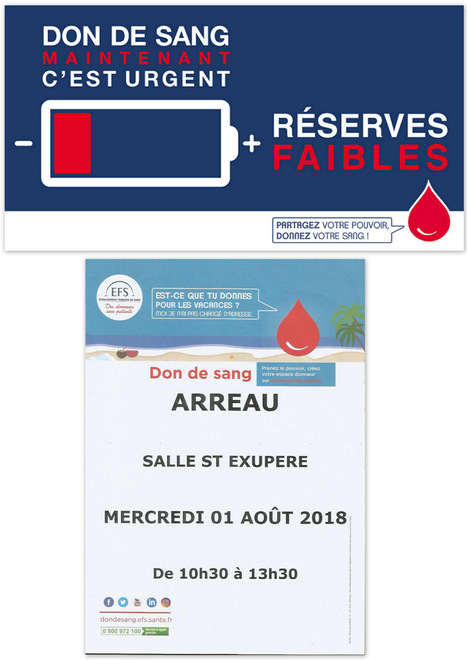 Collecte de sang à Arreau le 1er août | Etablissement Francais du Sang | Vallées d'Aure & Louron - Pyrénées | Scoop.it