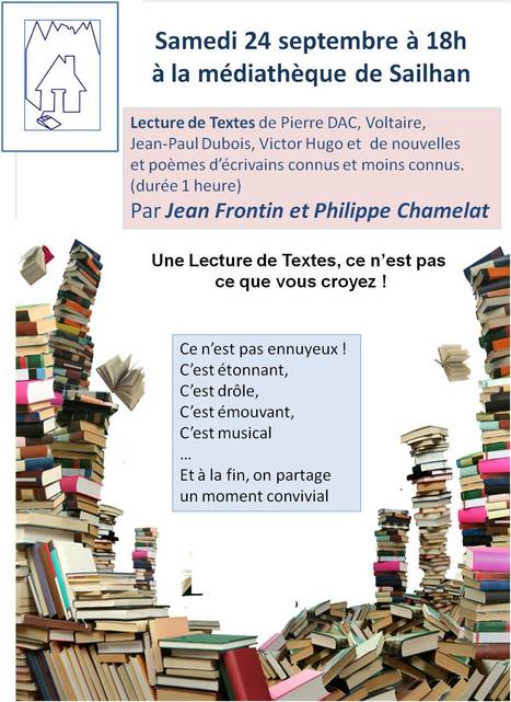Lecture à la médiathèque de Sailhan le 24 septembre | Vallées d'Aure & Louron - Pyrénées | Scoop.it