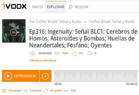 Podcast CB SyR 316: Ingenuity, señal BLC1, Homo erectus, desviar asteroides, huellas neandertales y fosfano en Venus | Ciencia-Física | Scoop.it