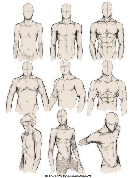 Female and male body reference sheet. - Drawing Art Skills