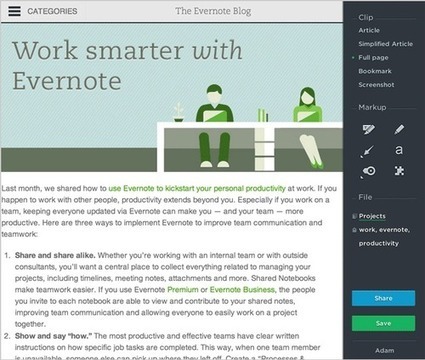 Evernote presenta Web Clipper 6 para Chrome con mejoras importantes | Las TIC y la Educación | Scoop.it