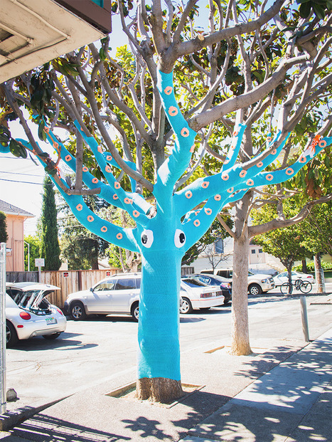 A Yarn Bombed Tree Squid | Art, Design & Technology | Scoop.it